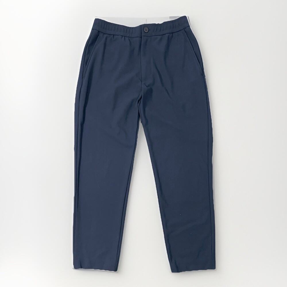 THEORY Pants Men's 29 Navy Tapered Performance Stretch Elastic Wasit
